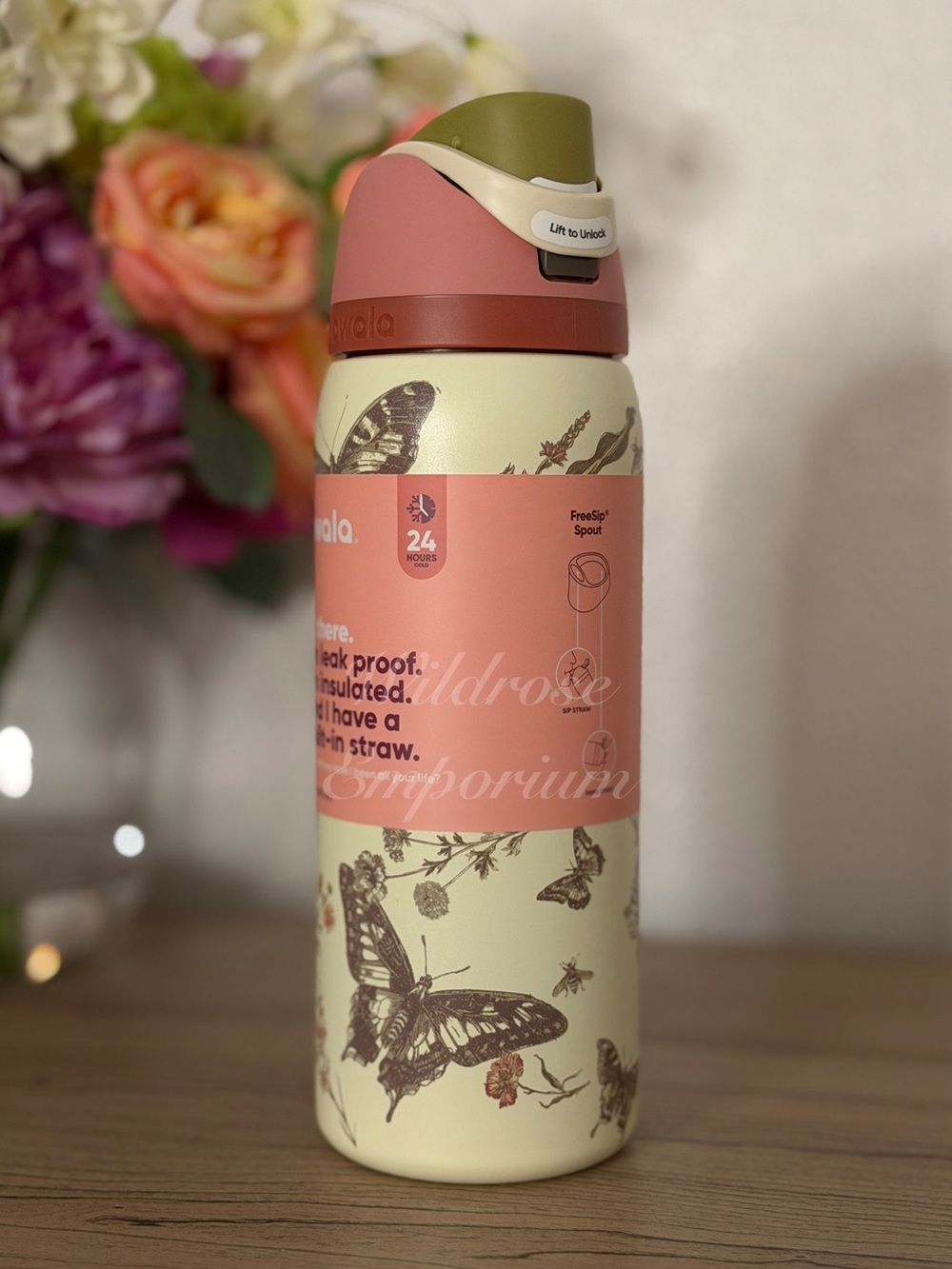 Owala butterfly botanical wildflower floral 32OZ Freesip.